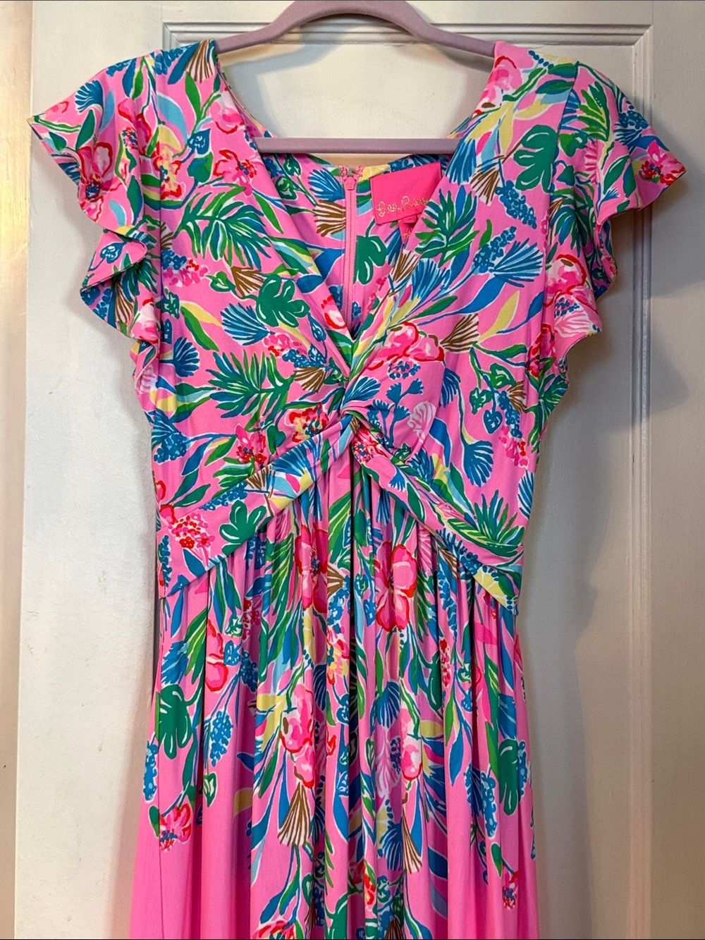 NWT Lilly Pulitzer “Verona Flutter Sleeve” Maxi Dress Size 2 - Picture 5 of 12
